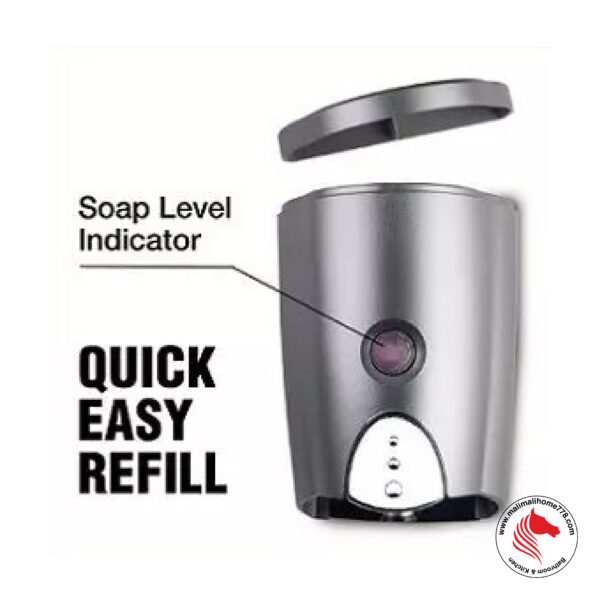 HOMEPLUZ DH-600-VP 580ml Classic Smart Wall Mounted Soap Dispenser [Dark Silver] - Image 4