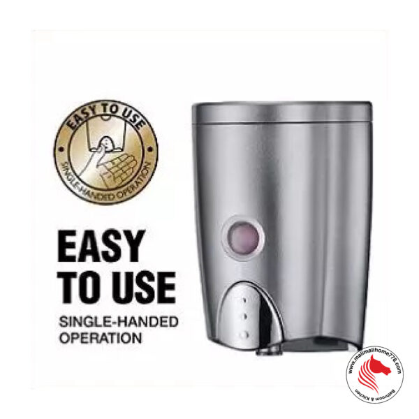 HOMEPLUZ DH-600-VP 580ml Classic Smart Wall Mounted Soap Dispenser [Dark Silver] - Image 5