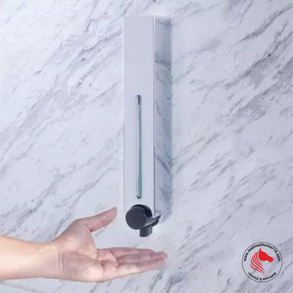 HOMEPLUZ DH-700-1CP 500ml Square Wall Mounted Soap Dispenser [Chrome Plated] - Image 4