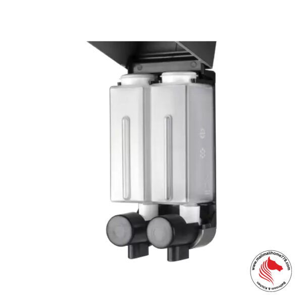 HOMEPLUZ DH-725-2VP 250ml Square Wall Mounted 2 Chamber Soap Dispenser [Dark Silver] - Image 3