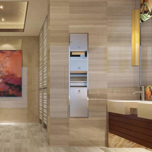 Paper Towel Dispenser & Waste Receptacle