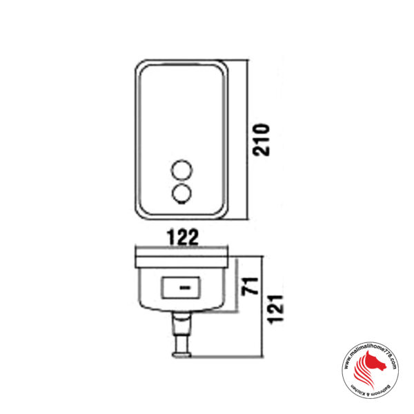 ATGET SD-1080H 1250ml Wall Mounted Soap Dispenser - Image 2