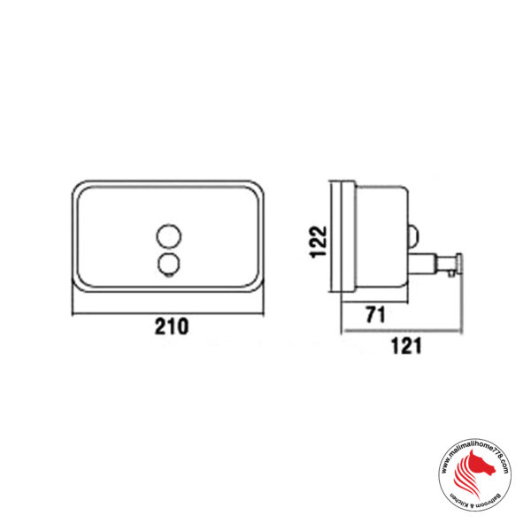 ATGET SD-1080W 1250ml Wall Mounted Soap Dispenser - Image 2
