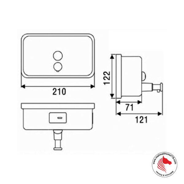 ATGET SD-1080WH 1250ml Wall Mounted Soap Dispenser - Image 2
