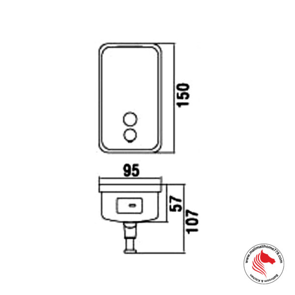 ATGET SD-380P 500ml Wall Mounted Soap Dispenser - Image 2