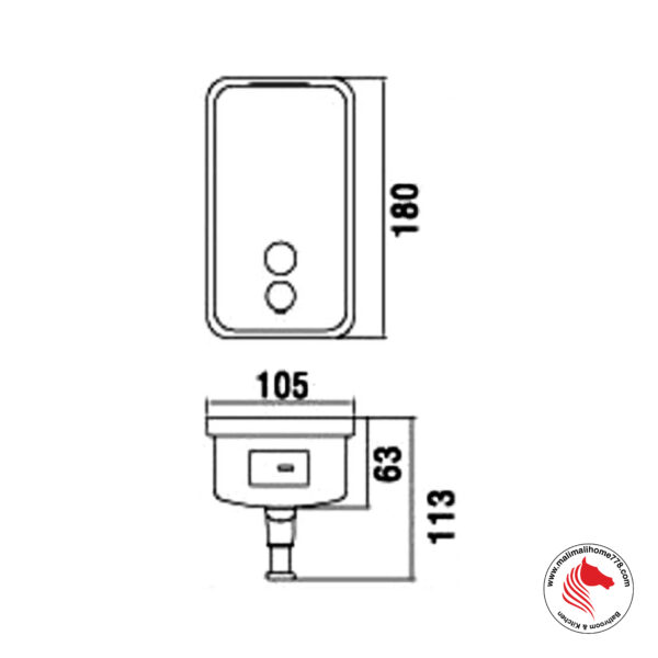 ATGET SD-680P 850ml Wall Mounted Soap Dispenser - Image 2