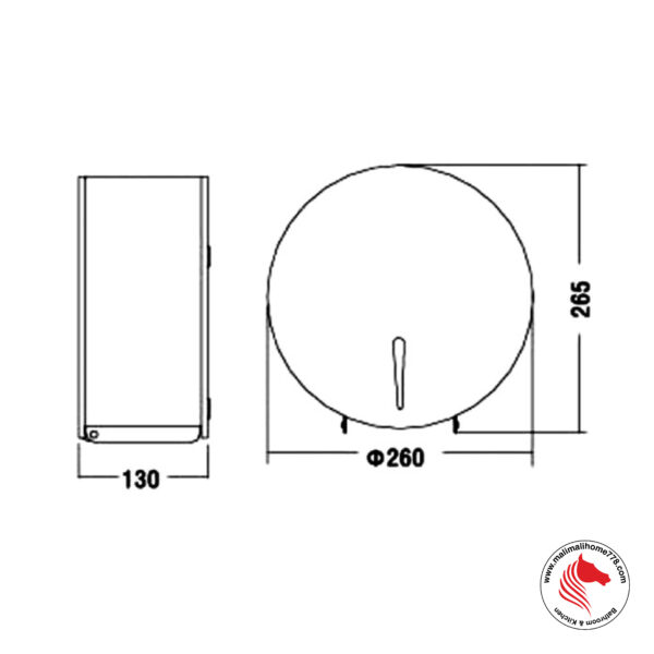 ATGET TD-8300A Jumbo Toilet Roll Holder - Image 2