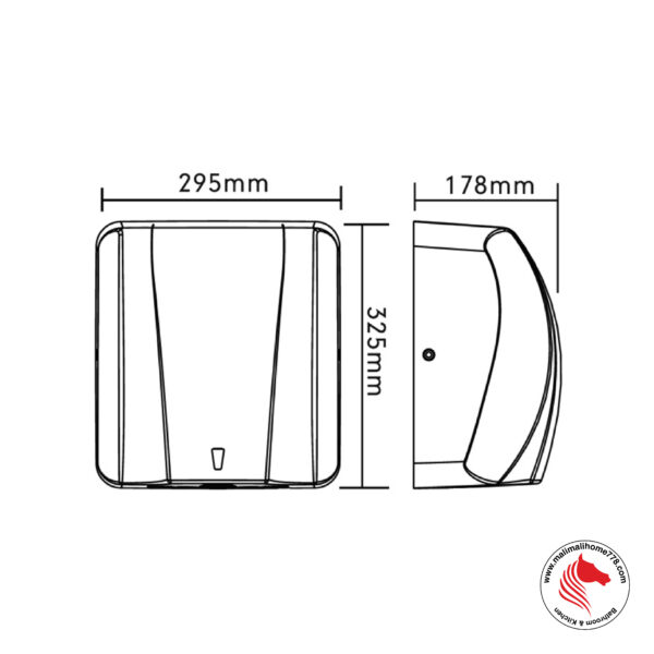 ABAGNO UHD 6000 Wall Mounted Automatic Sensing Hand Dryer - Image 2