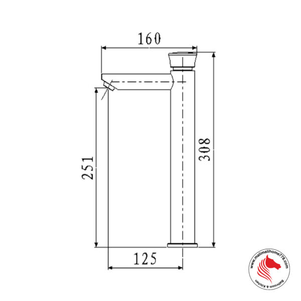 ABAGNO UTS 701 Self Closing Basin Tower Tap - Image 2