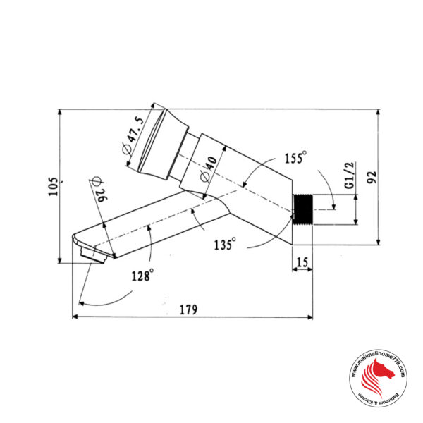 ABAGNO UTS 703S Self Closing Bib Tap - Image 2
